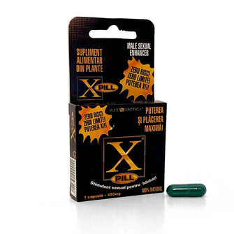 Capsula X-Pill, pentru stimularea erectiei, intarzierea ejacularii si cresterea libidoului, 1 buc