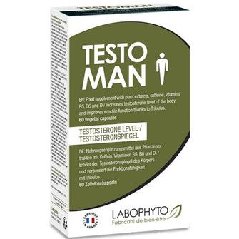 Capsule TESTOMAN Testosterone, LaboPhyto, pentru erectii puternice si cresterea nivelului de testosteron, 60 capsule