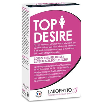 Afrodisiac TOP DESIRE, Labophyto, pentru cresterea libidoului feminin, 60 capsule