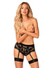 Chilot cu jartiere Obsessive Editya, negru, XS/S
