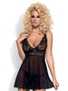 Lenjerie babydoll Obsessive Idillia, negru, S/M