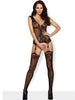 Lenjerie Bodystocking Obsessive F221, negru, S/M/L