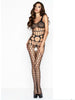 Lenjerie bodystocking Passion G-String BS032, One size, Negru