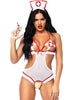 Costum sexy crothless Leg Avenue Nurse, alb, marime universala (87051)