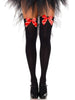 Dresuri sexy Leg Avenue, cu fundiță roșie din satin, mărime universală, culoare negru cu roșu, model 6255