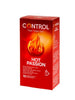 Prezervative cu striatii CONTROL HOT PASSION, cu efect de incalzire, 1 cutie x 10 buc