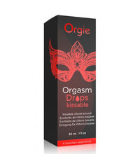 Picaturi gel intim ORGIE Orgasm Drops Kissable Rosu, stimulare clitoris si exitare, 30 ml