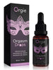 Gel intim ORGIE Orgasm Drops, cu efect de furnicături, pentru stimularea clitorisului și orgasm intens, aromă de măr, 30 ml (mov)