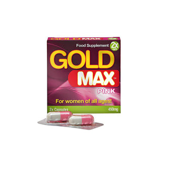 Capsule Gold Max Pink - Premium, pentru cresterea libidoului femeilor si orgasm intens, 2 buc
